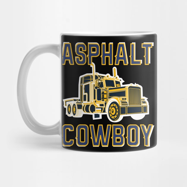 Truck Driver Gift Road Cowboy Highway by DHdesignerPublic